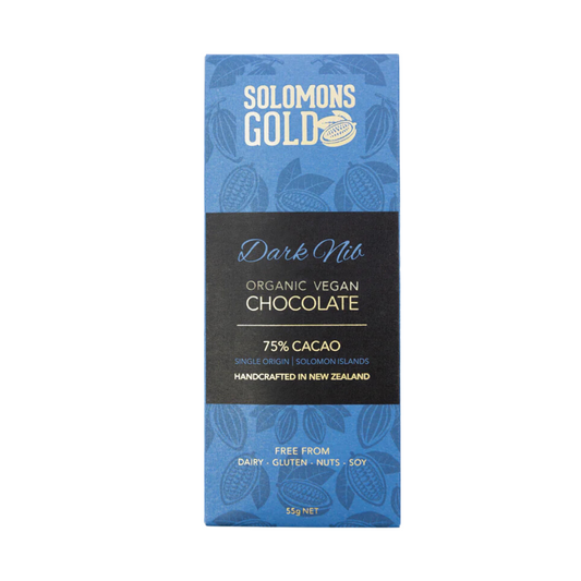 Solomons Vegan 75% Dark Nib Chocolate - 55g