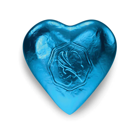 Pink Lady Light Blue Chocolate Hearts - 1kg