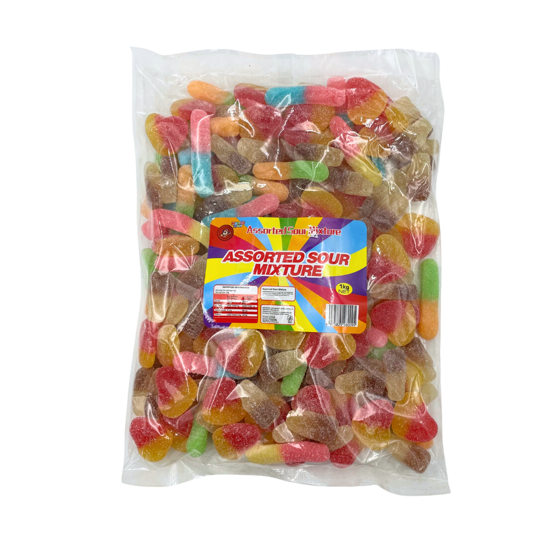 Kandy Man Assorted Sour Mix Lollies - 1kg
