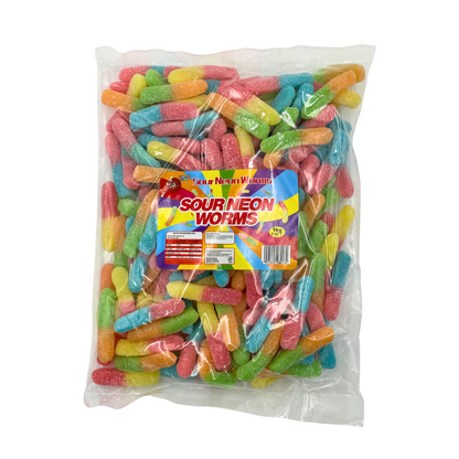 Kandy Man Sour Neon Worms - 1kg