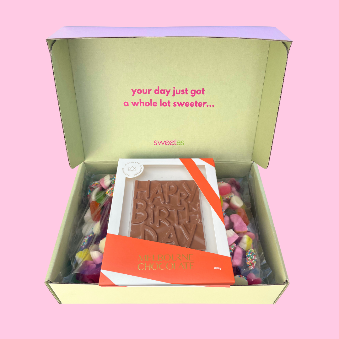 Happy Birthday Chocolate & Lolly Gift Box (1.6kg) – Perfect Gift Delivery
