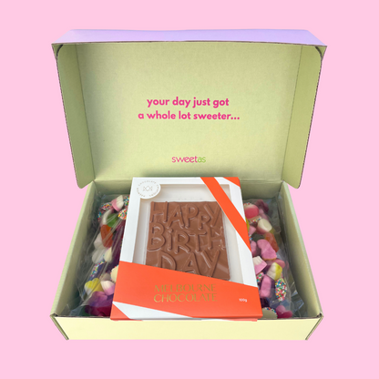 Happy Birthday Chocolate & Lolly Gift Box (1.6kg) – Perfect Gift Delivery
