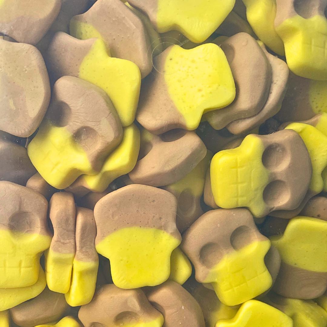 Swedish style candy Banana Toffee skulls 2.27kg