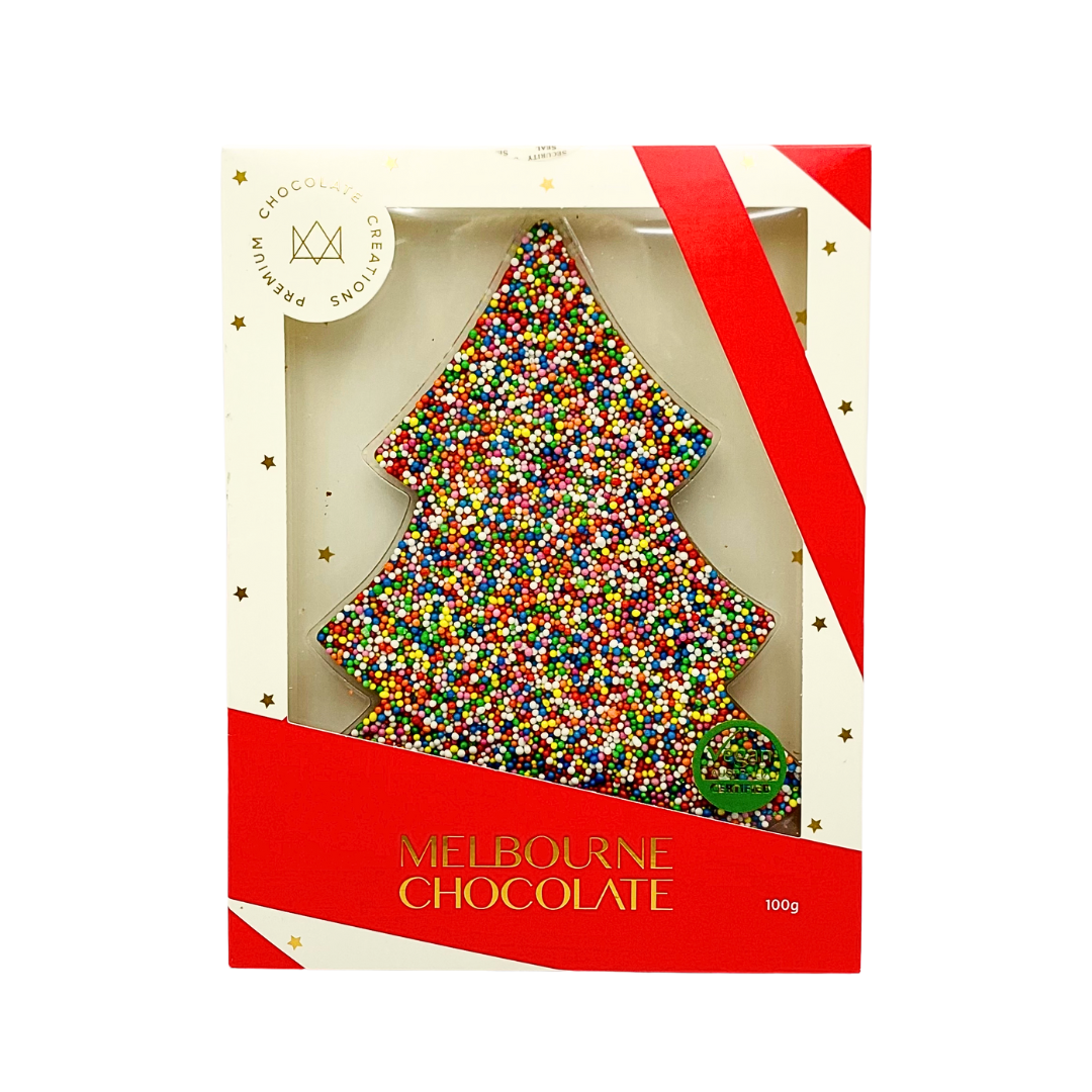 Multi Colour Speckle Tree / Mylk Choc 100g (VEGAN)