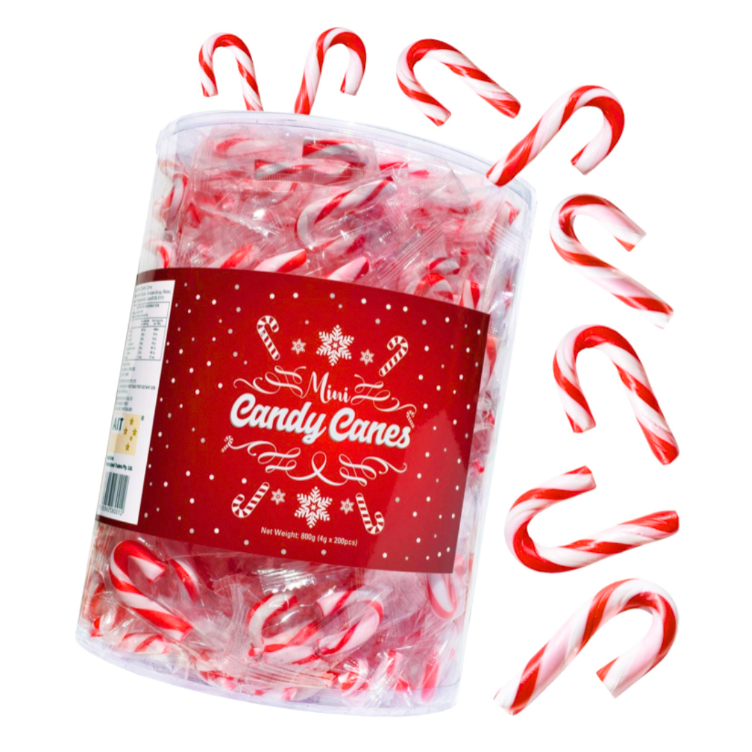 Mini Candy Canes Tub / 200 pack