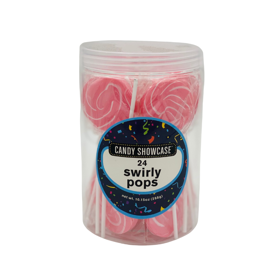 Pink Swirly Pops Lollipops - 24 Pack – Sweet As