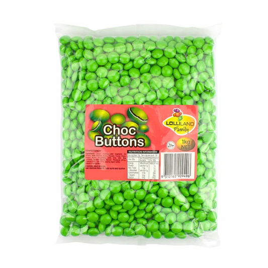 Choc Buttons GREEN 1kg