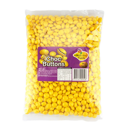Choc Buttons YELLOW 1kg lolliland