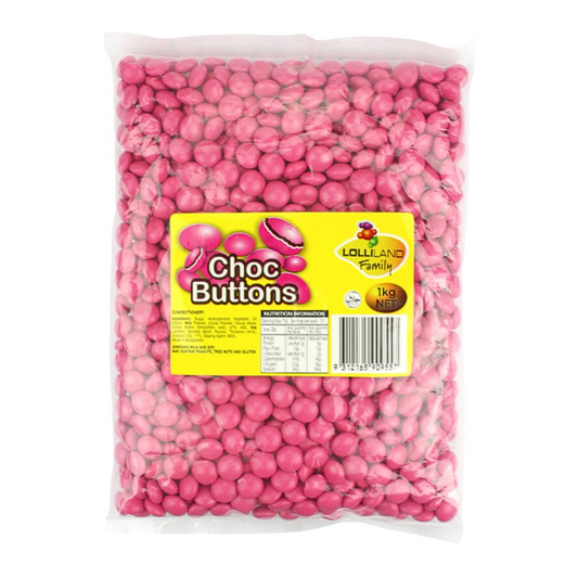 Choc Buttons PINK 1kg