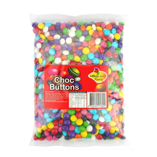 Choc Buttons ASSORTED COLOURS 1kg