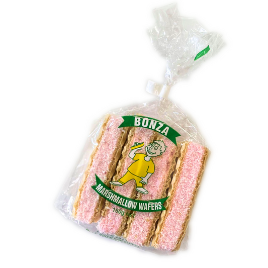 Bonza Marshmallow Wafers - 160g