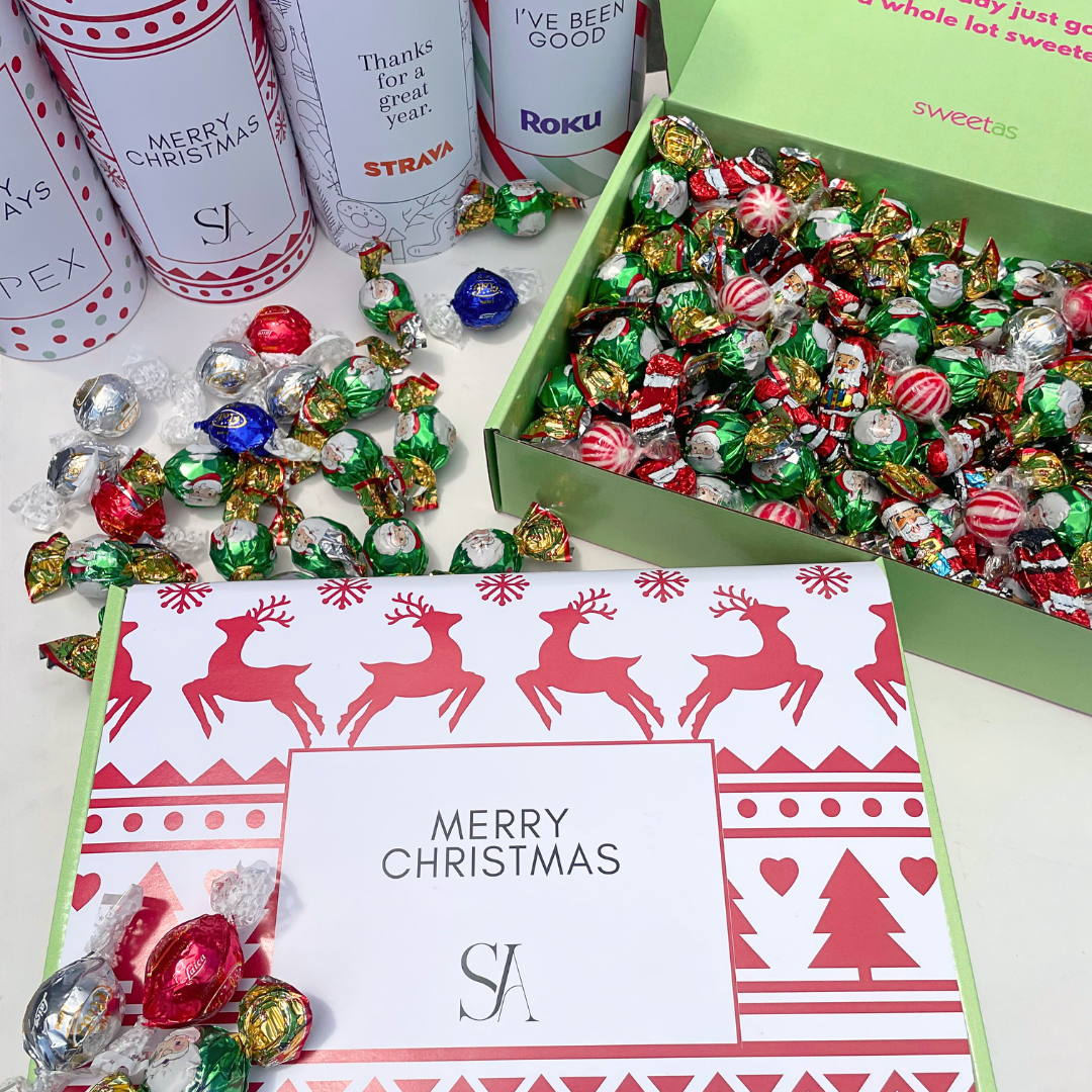 Personalised Christmas Assorted Chocolate & Candy Gift Box 1.25kg (min 12)