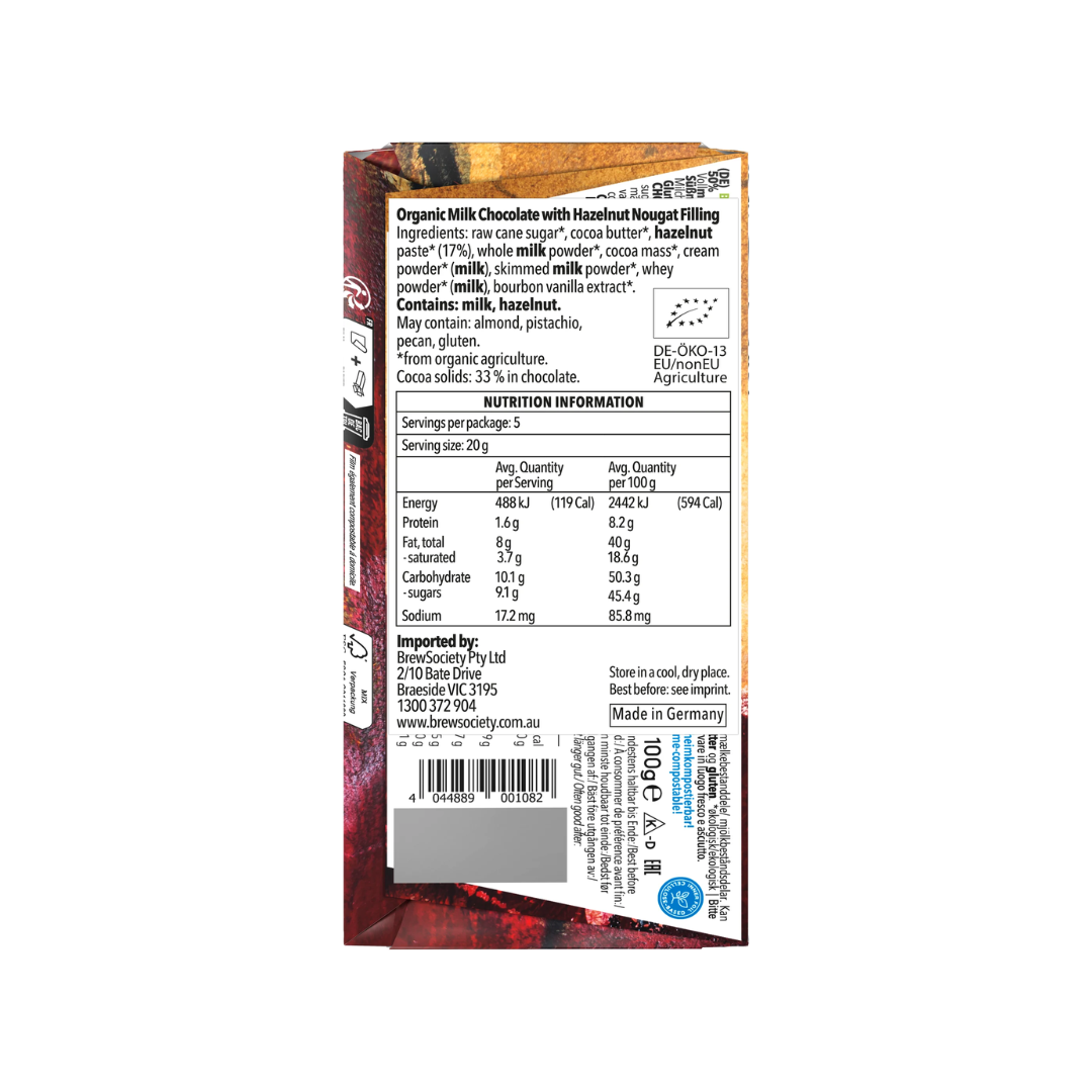 Vivani Organic Praliné Milk Chocolate 100g