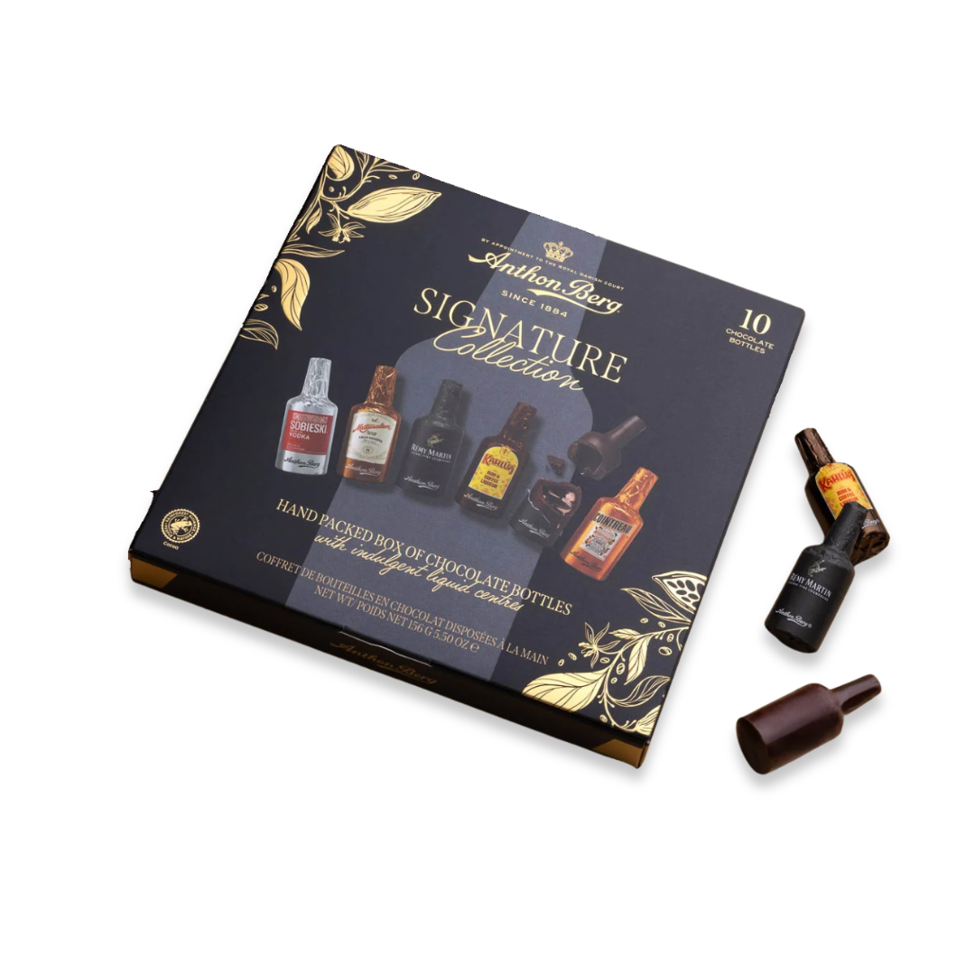 Anthon Berg Signature Collection of Dark Chocolate Liqueurs with Premium Spirits - 8 pce