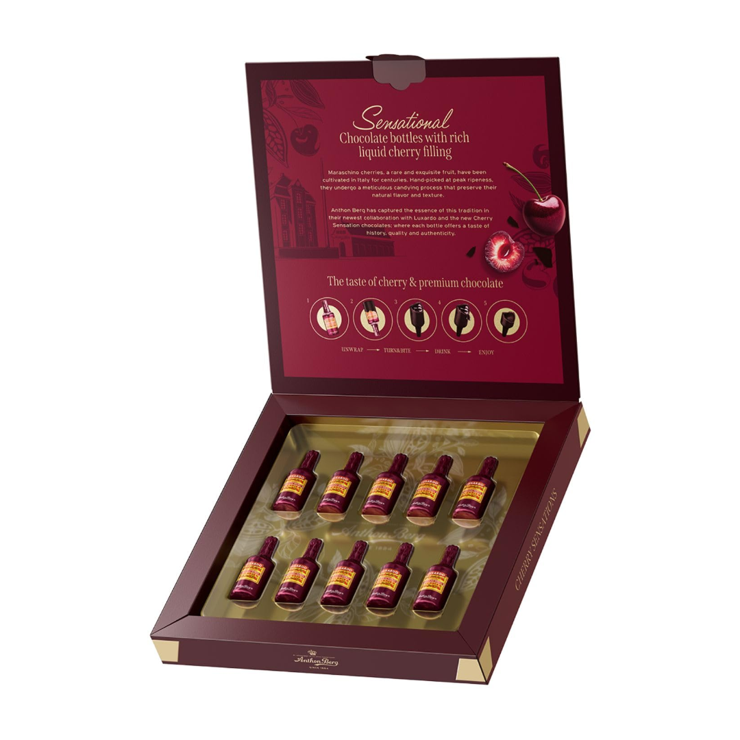 Anthon Berg Cherry Sensations Chocolate Bottles - 10 piece