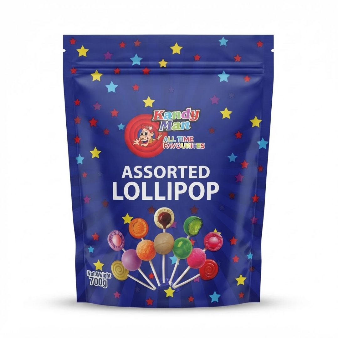 Kandy Man Assorted Lollipop Bag 700g