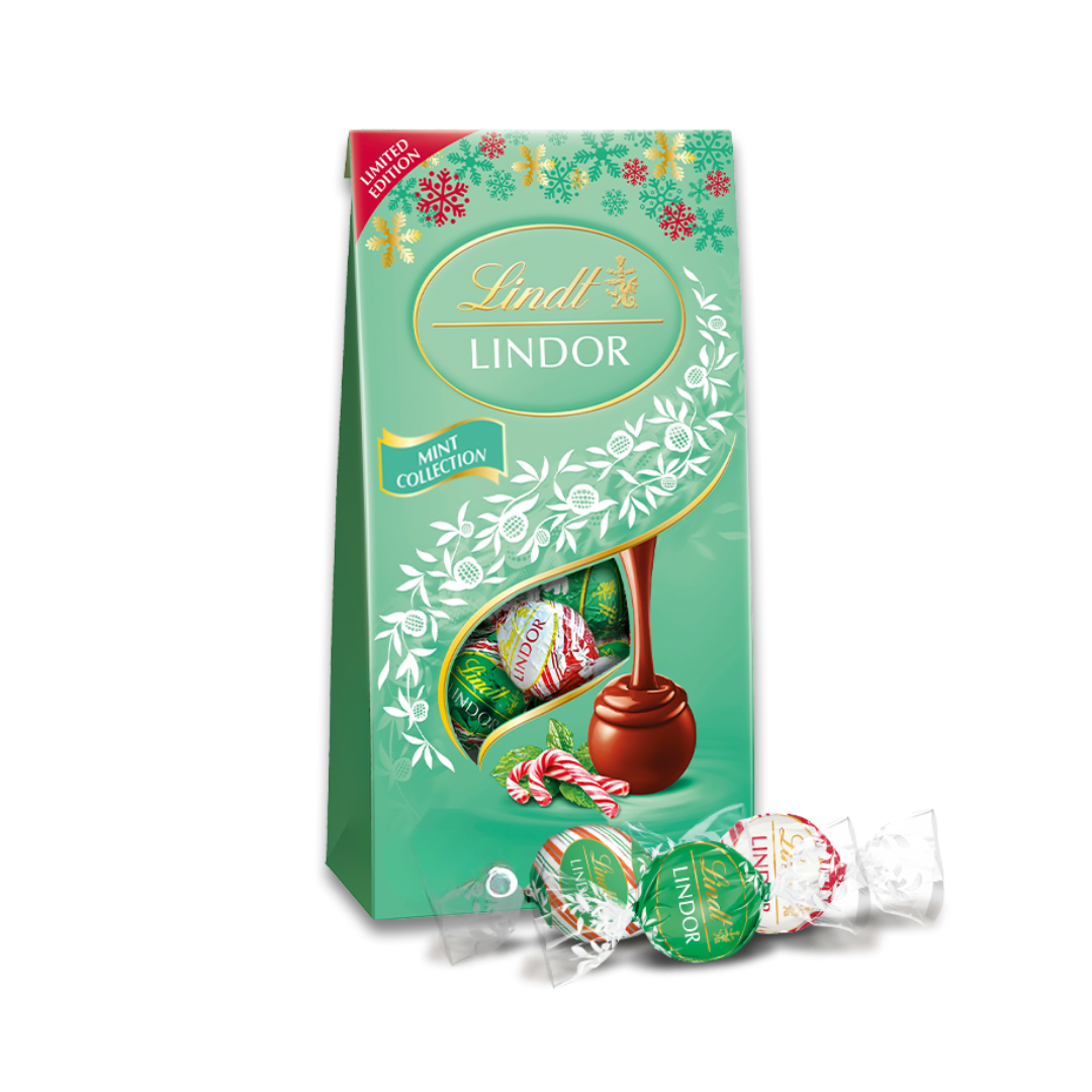 Lindt Lindor Mint Chocolate Collection Bag - 120g