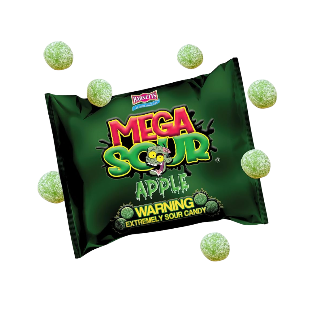 Barnetts Mega Sour Apple Balls 104g