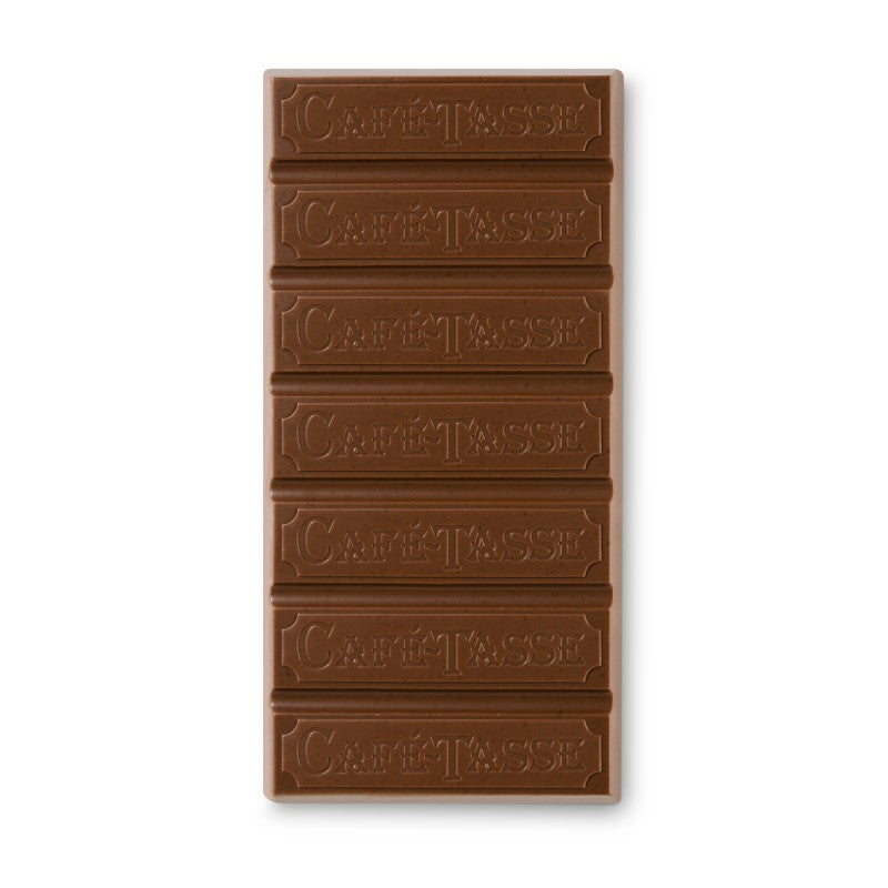 Café-Tasse - Belgian Milk Chocolate family bar with salted caramelised hazelnuts - 85g