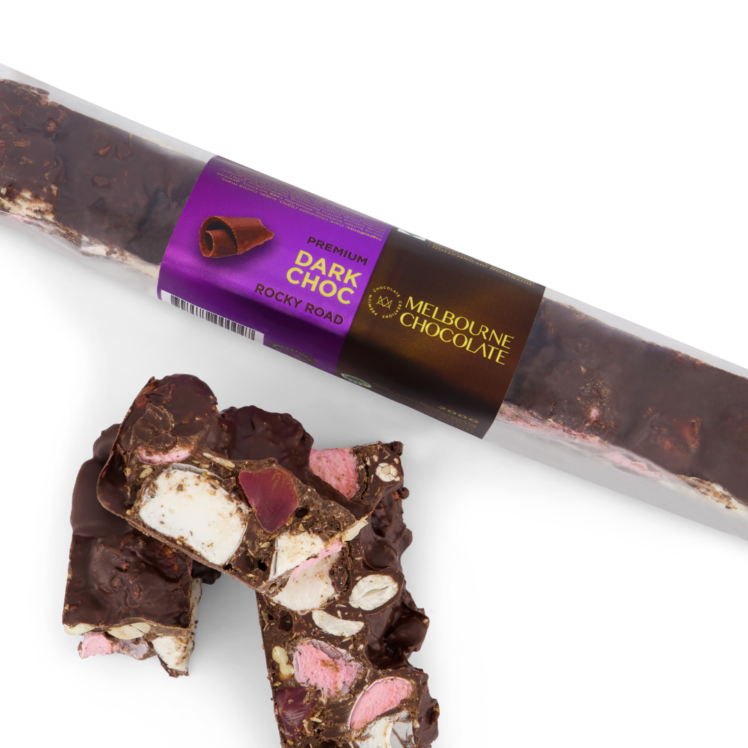 Premium Dark Chocolate Toasted Peanut & Coconut Rocky Road 150g
