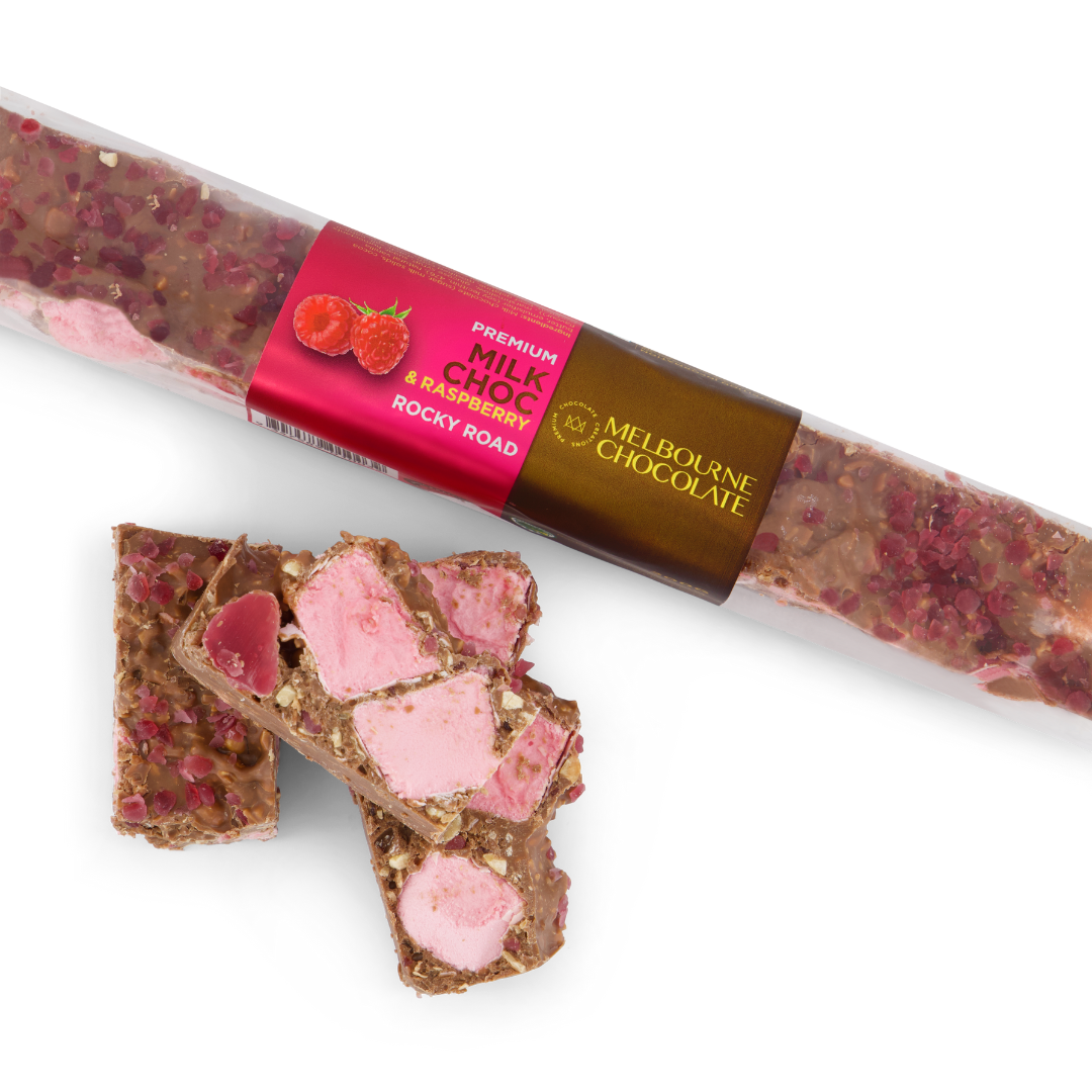 Premium Milk Chocolate & Raspberry Rocky Road