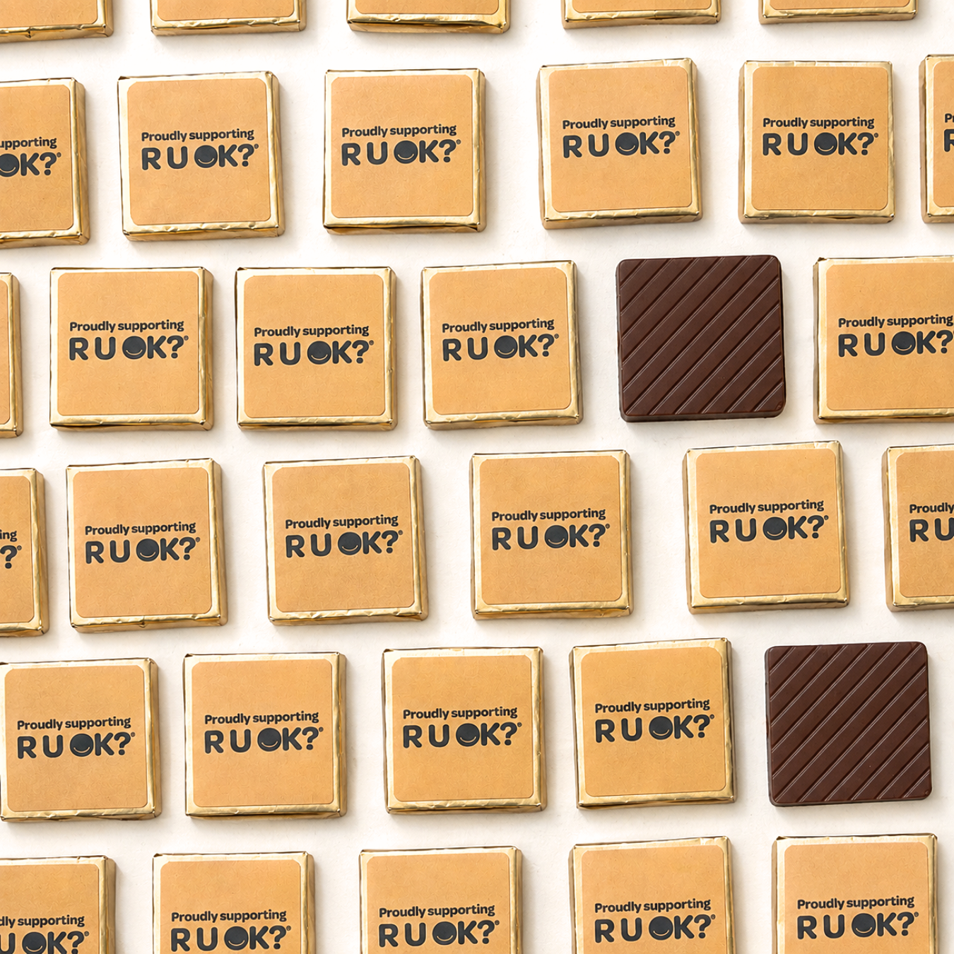 R U OK? DAY Mini Chocolate Squares 6g (min 40)
