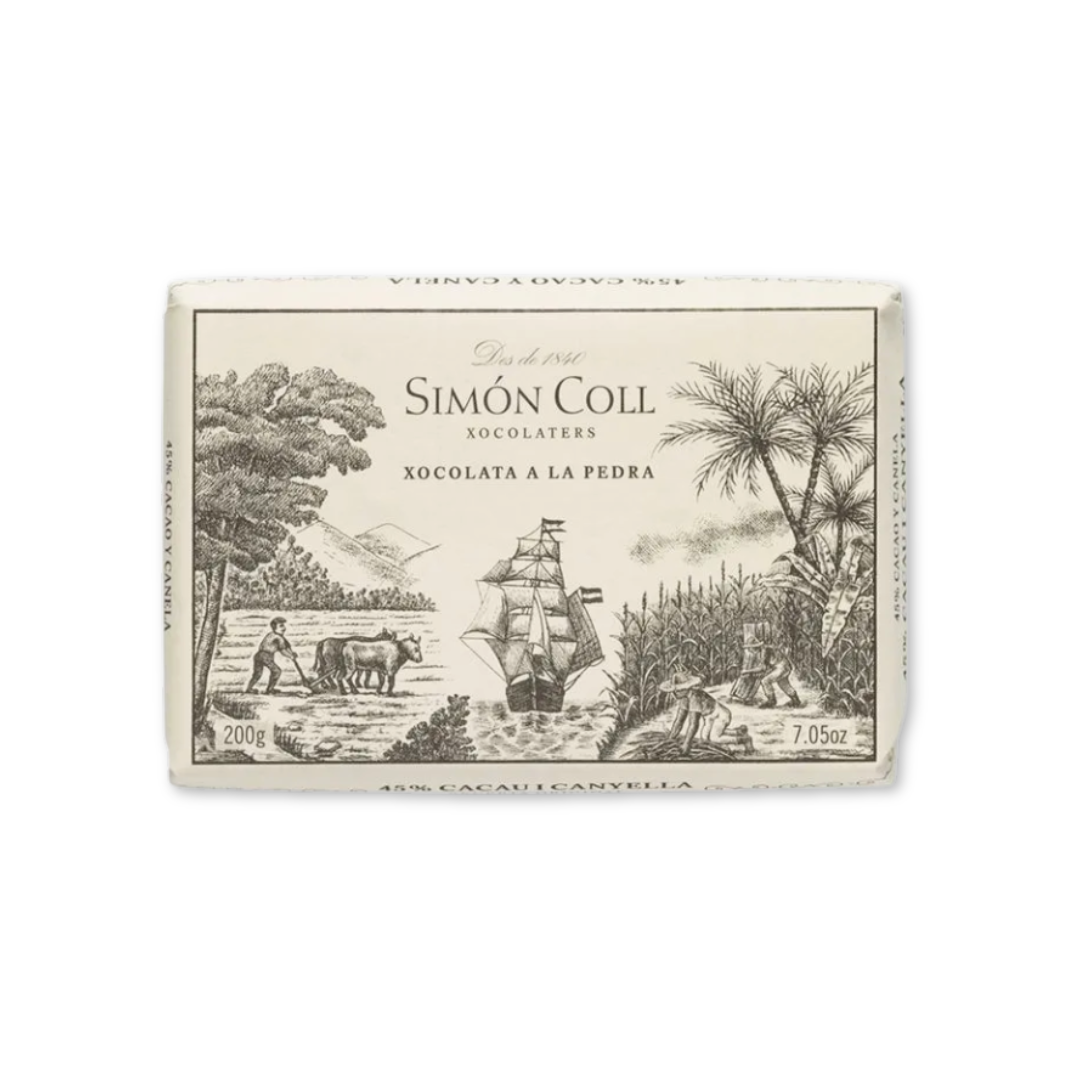 Simon Coll Hot Chocolate Block 45% Cacao with Cinnamon - 200g