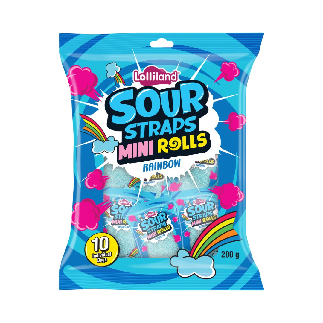Sour Strap Mini Rolls 10 Pack