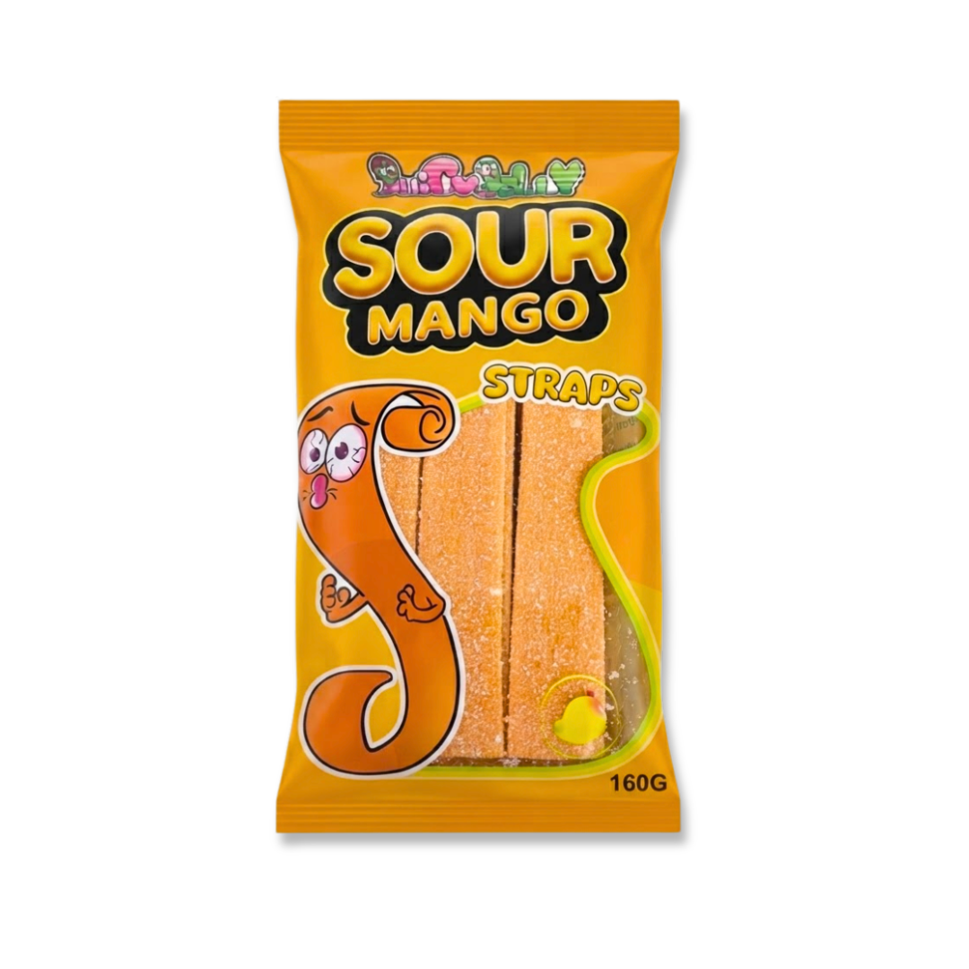 Juicy Jelly Sour Mango Straps 160g