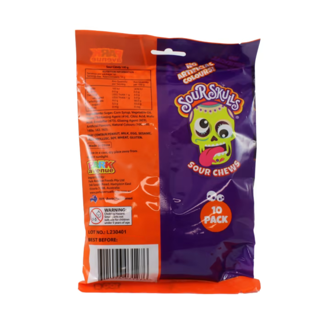 Sour Skulls Sour Chews - 10 Pack