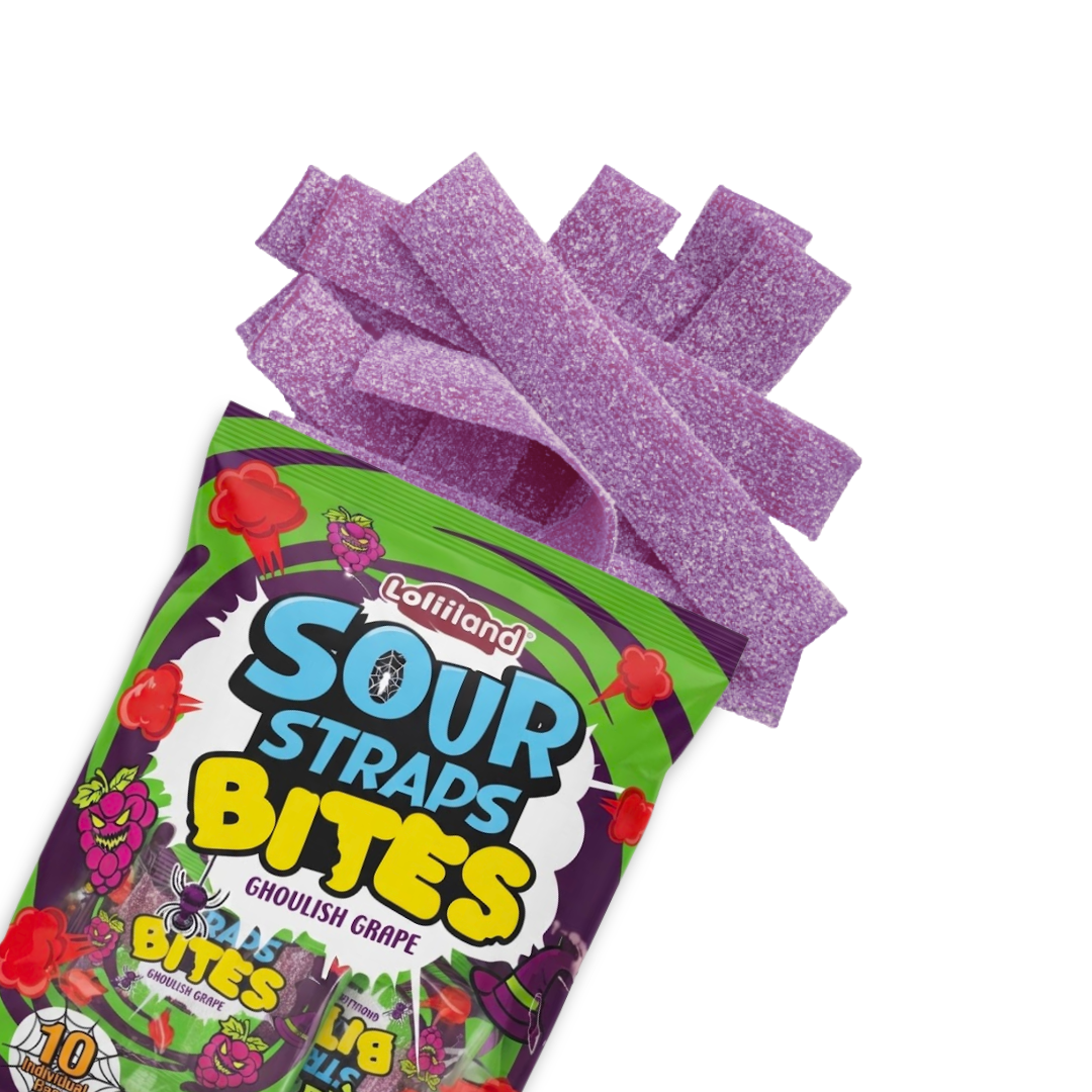 Sour Strap Bites Ghoulish Grape (10 Pieces)
