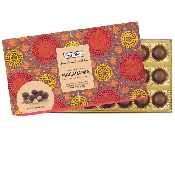 Patons Milk Chocolate Macadamia Tjupurrula Aboriginal Art 170g
