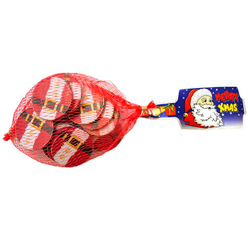 Santa Belt Chocolates in Mesh Bag