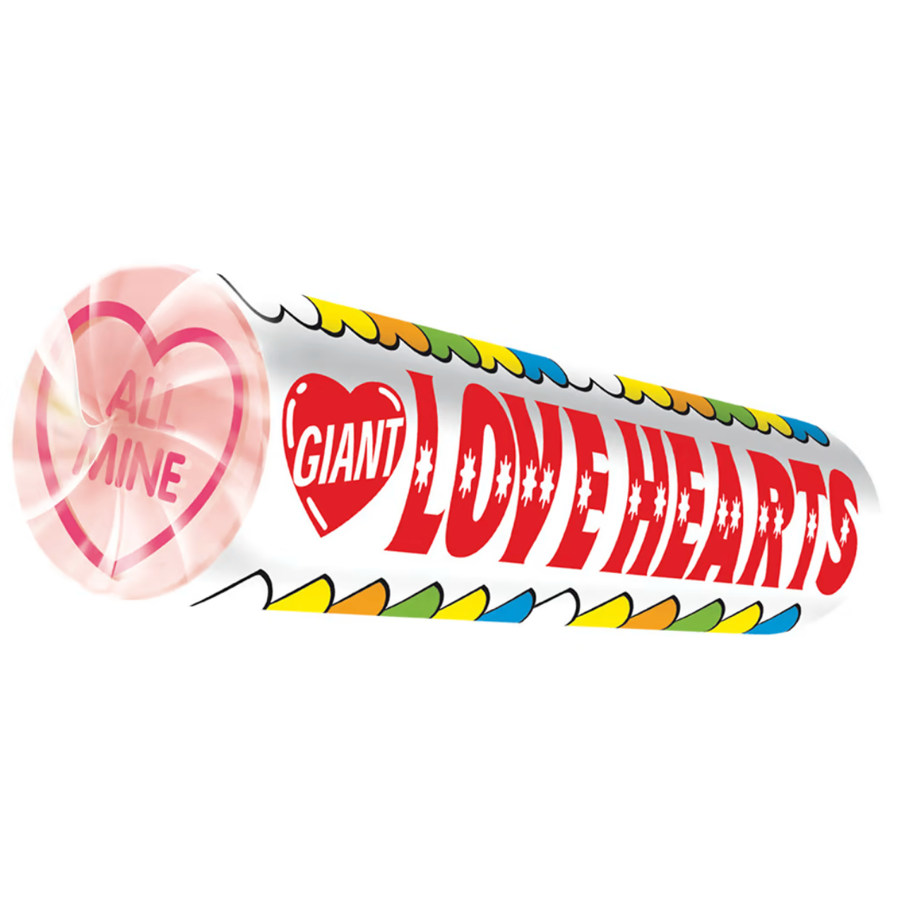 Swizzels Original Giant Love Hearts Roll – Conversation Heart Candy