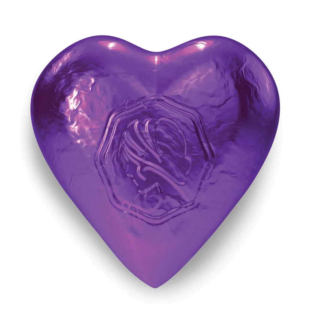 Mauve Purple Chocolate Hearts - 1kg BULK
