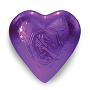 Mauve Purple Chocolate Hearts - 1kg BULK