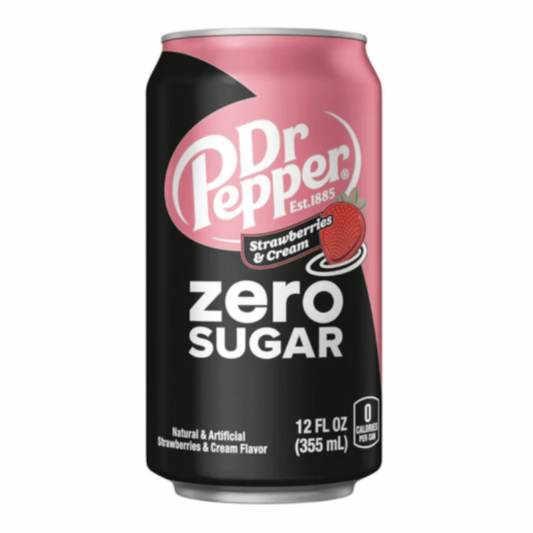 Dr Pepper Strawberries & Cream / Zero Sugar 355ml
