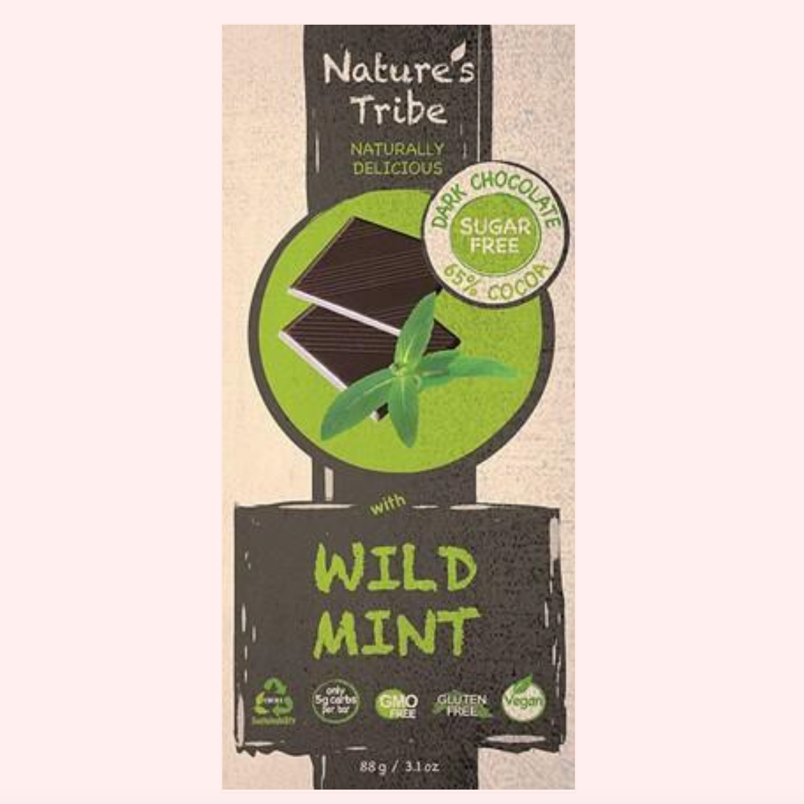 Nature's Tribe - Dark Chocolate with Wild Mint Sugar Free