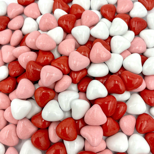 Candy Coated Choc Hearts - 1kg