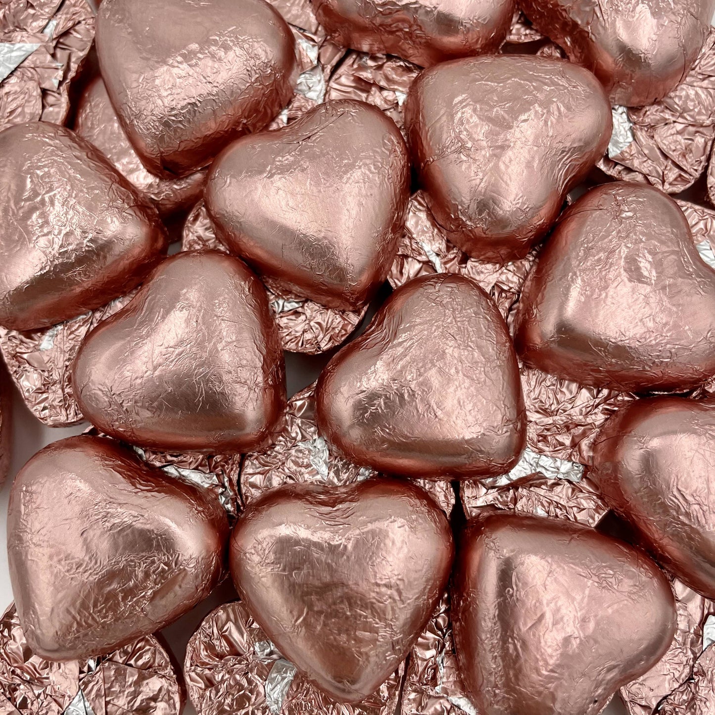 Milk Chocolate Love Hearts Rose Gold - 500g